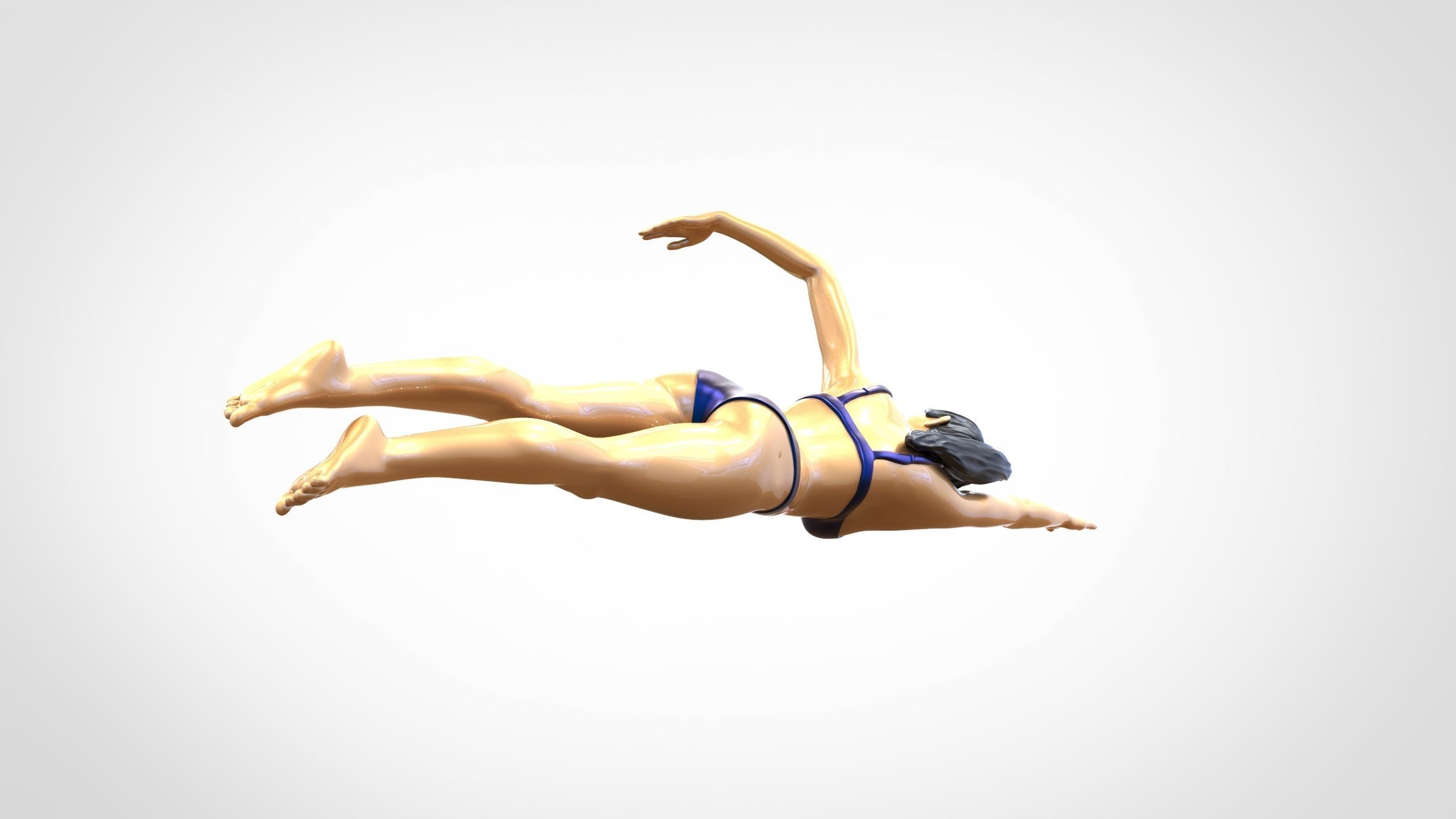 N2 swimmer do freestyle stroke 3D print model_2