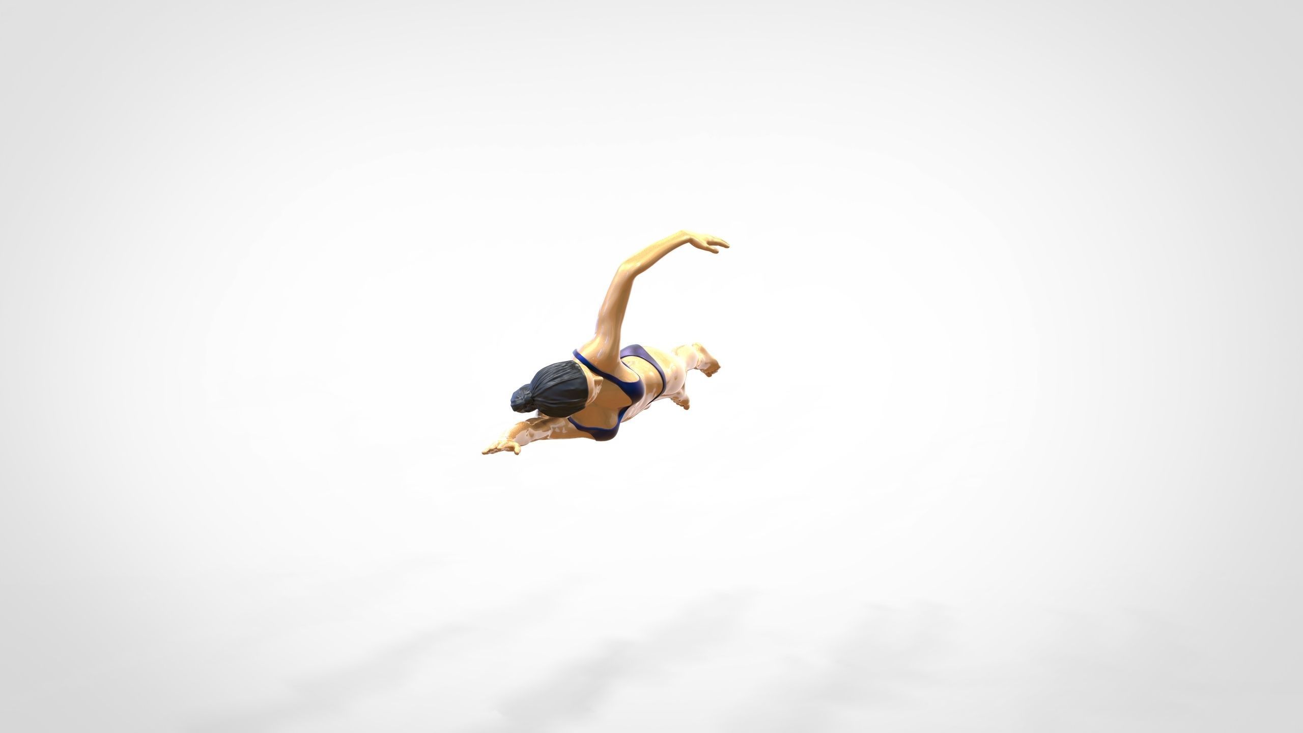 N2 swimmer do freestyle stroke 3D print model_15