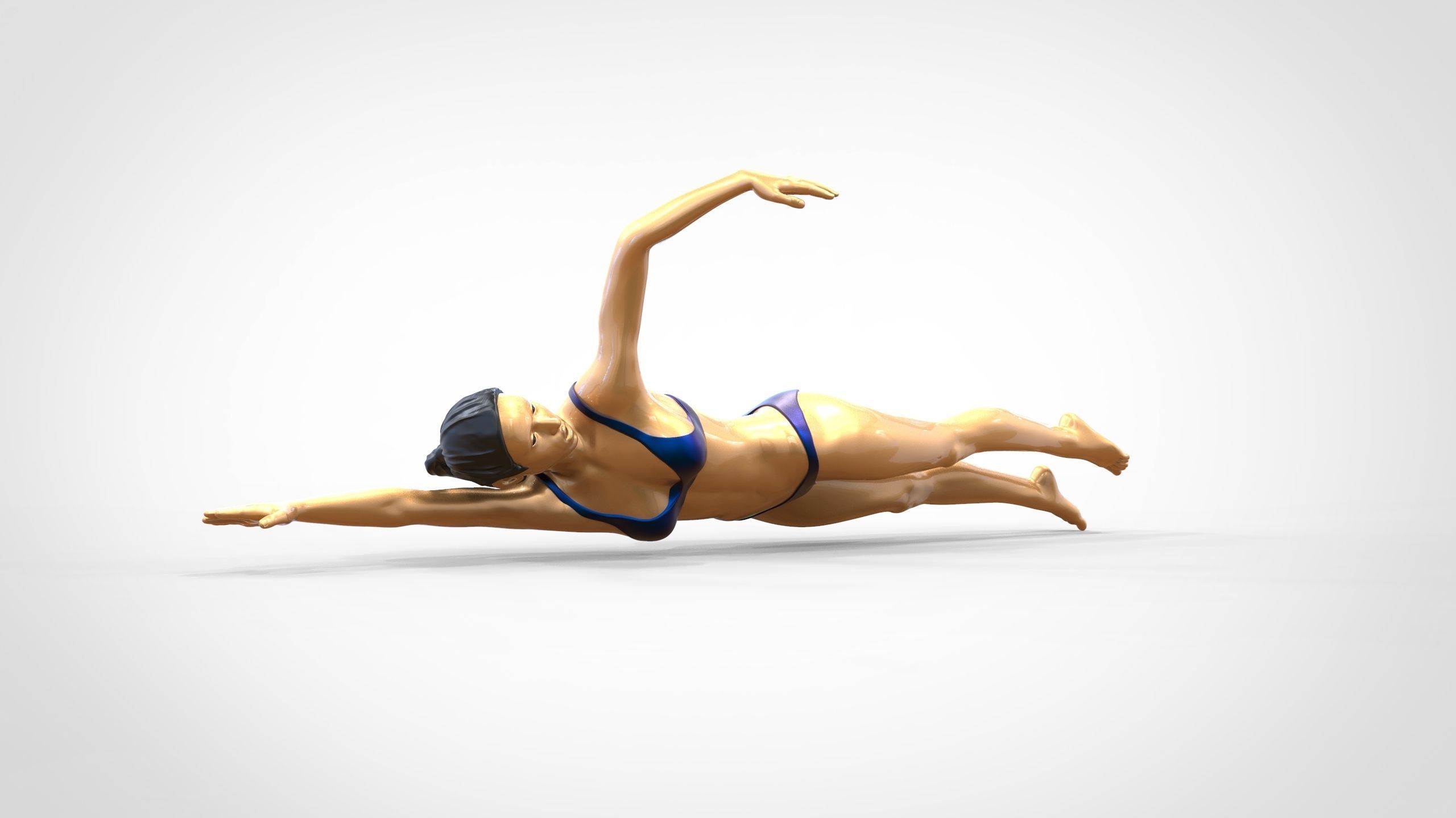 N2 swimmer do freestyle stroke 3D print model_3