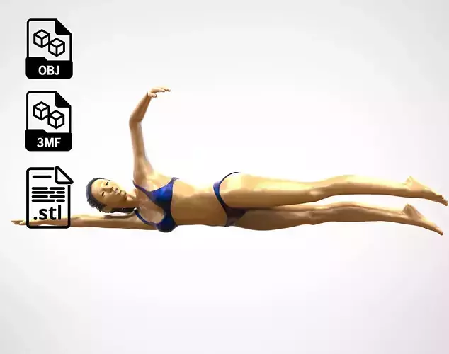 N2 swimmer do freestyle stroke 3D print model