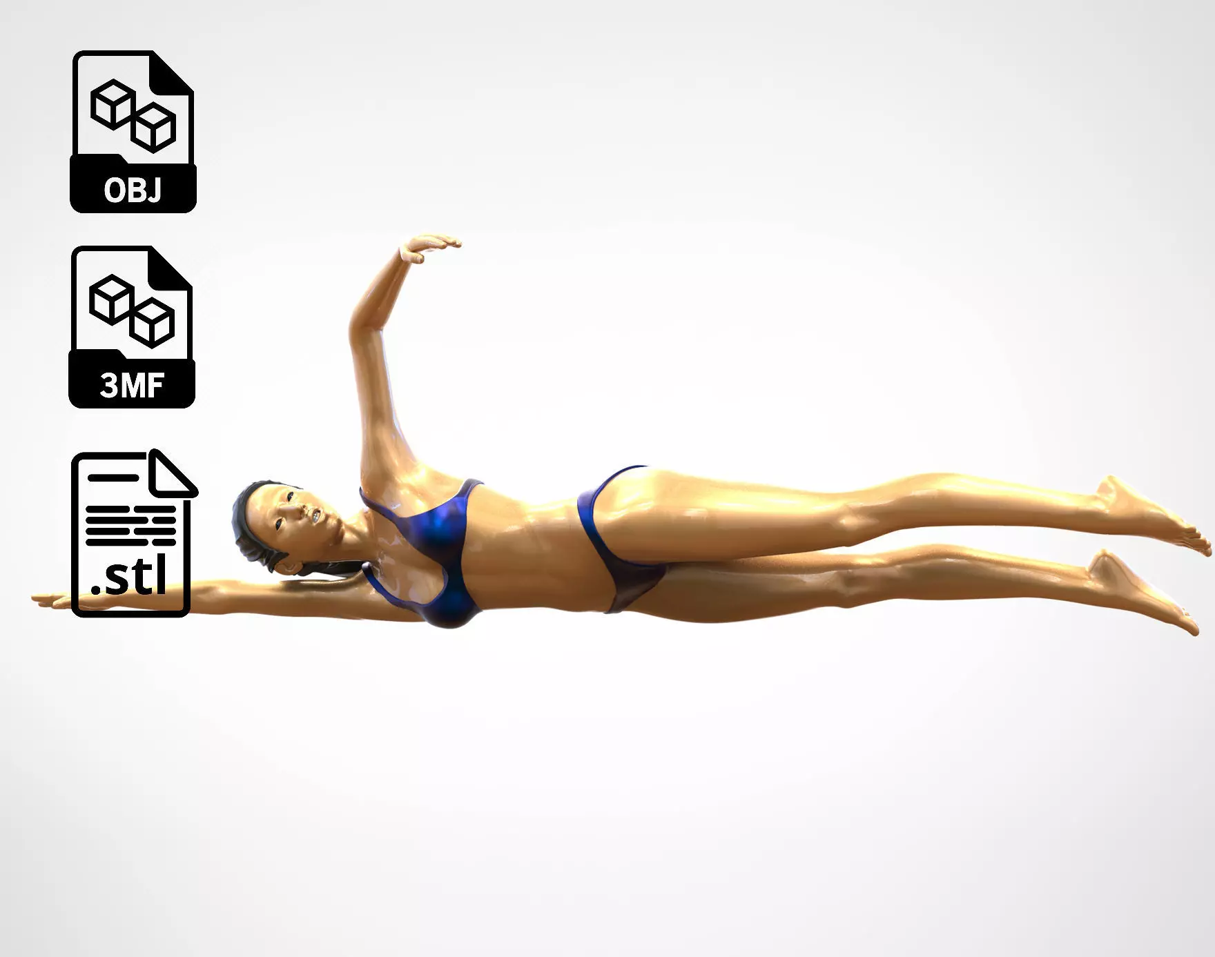 N2 swimmer do freestyle stroke 3D print model_0