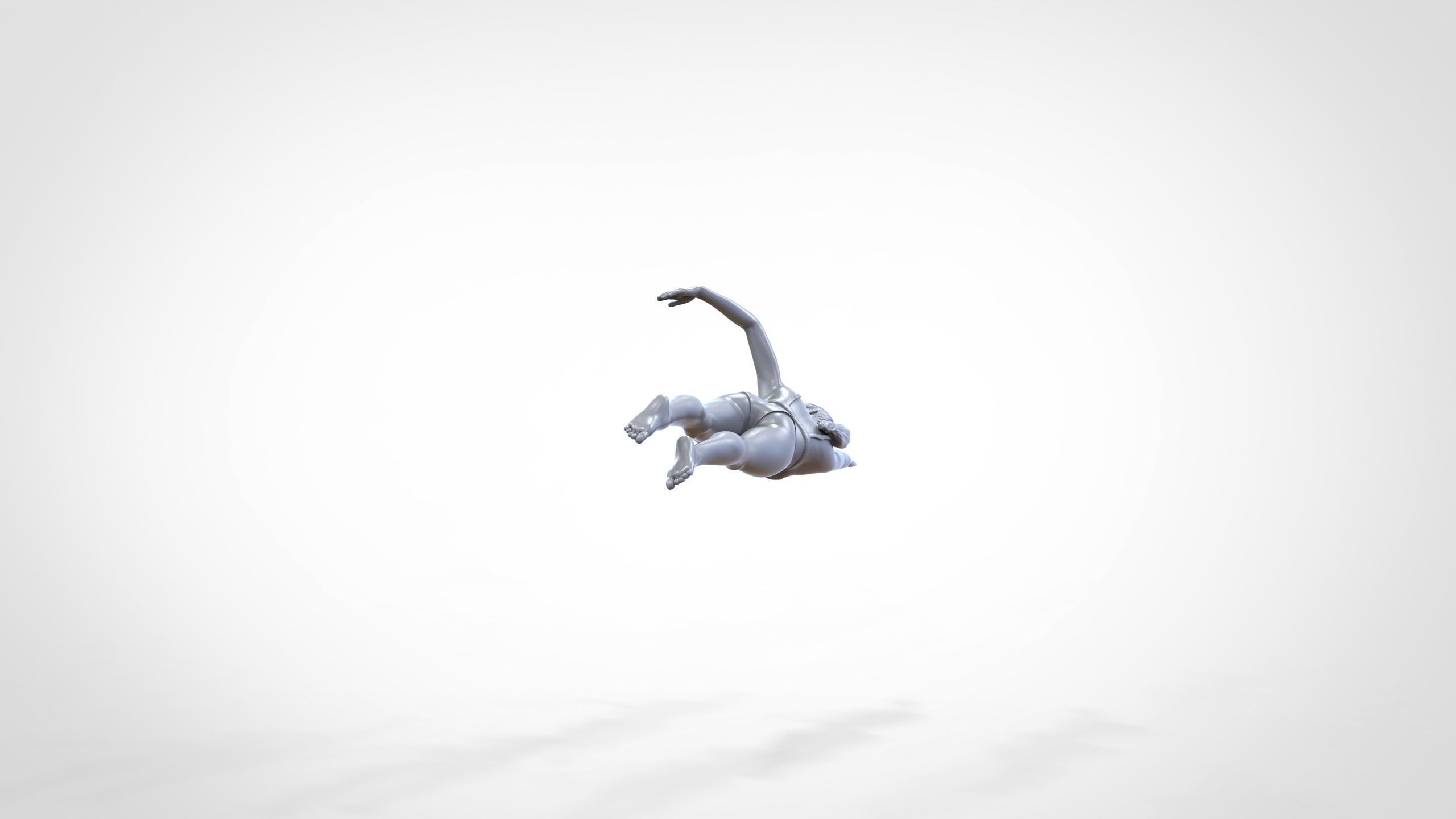 N2 swimmer do freestyle stroke 3D print model_31