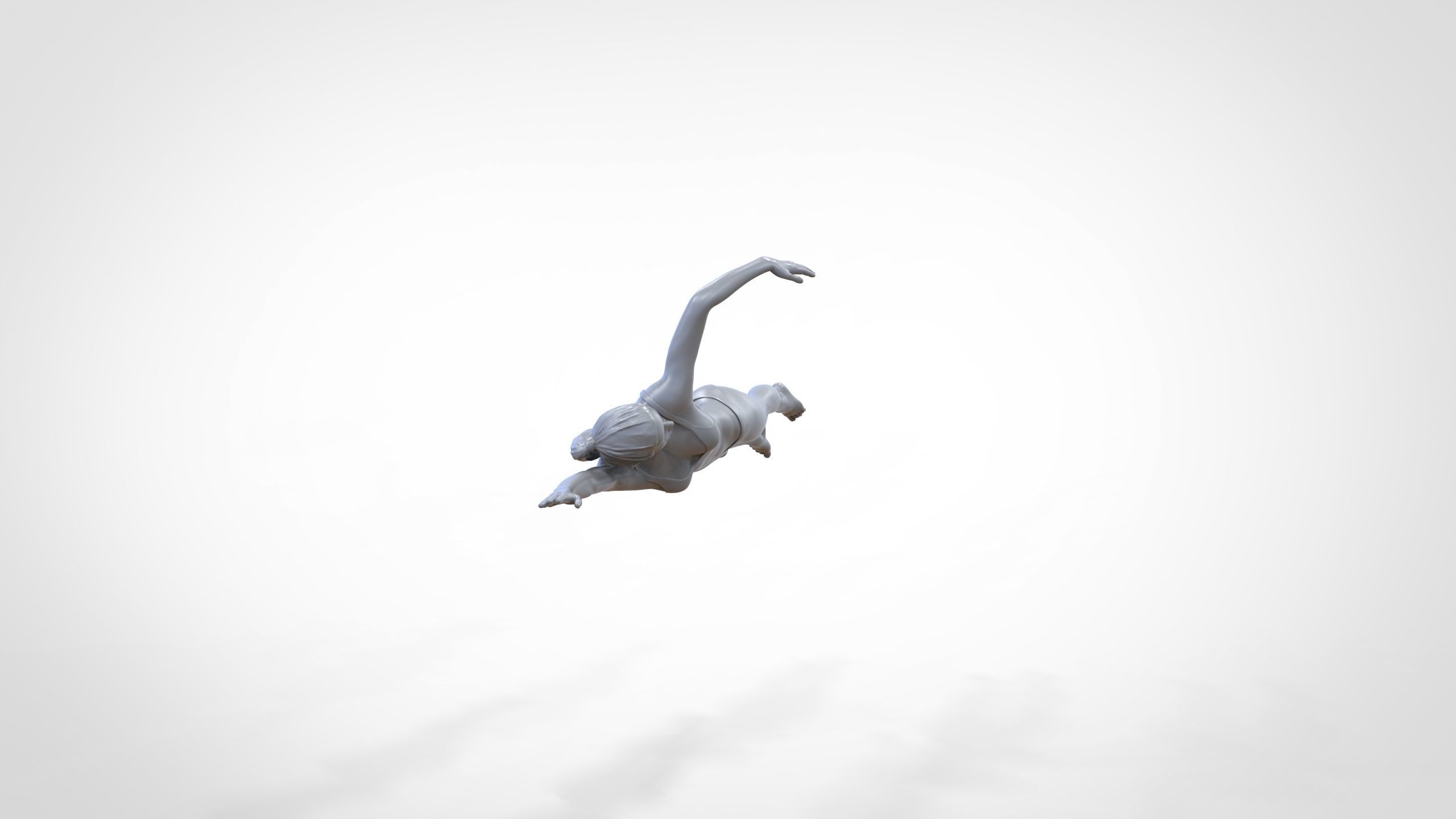 N2 swimmer do freestyle stroke 3D print model_20