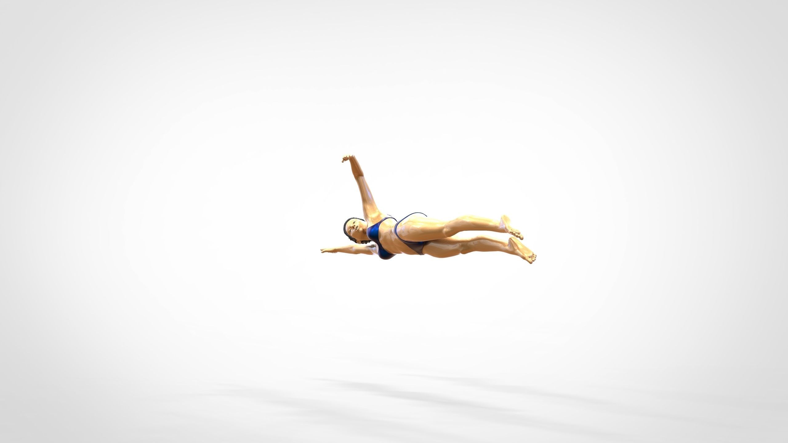 N2 swimmer do freestyle stroke 3D print model_12