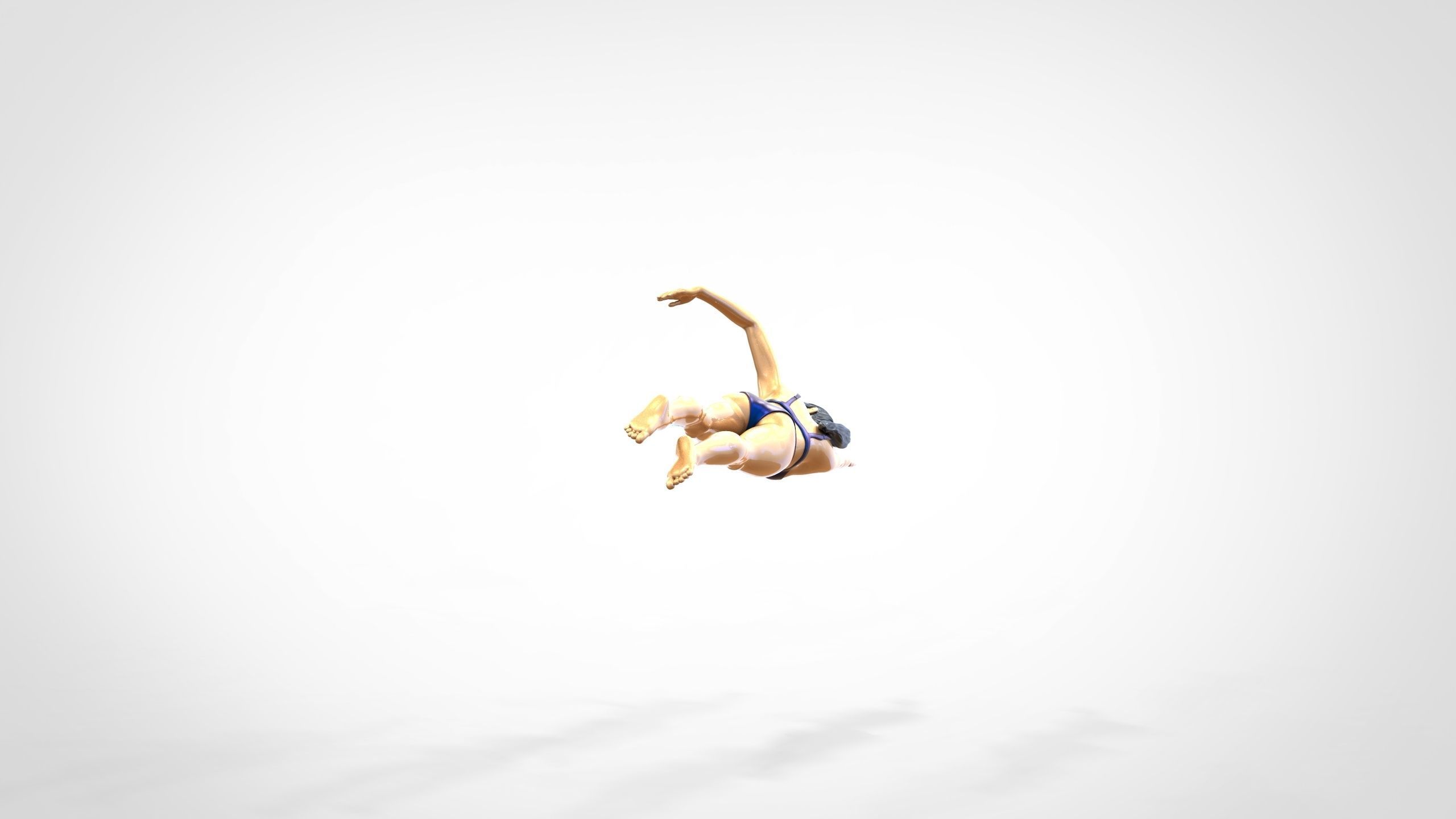 N2 swimmer do freestyle stroke 3D print model_9