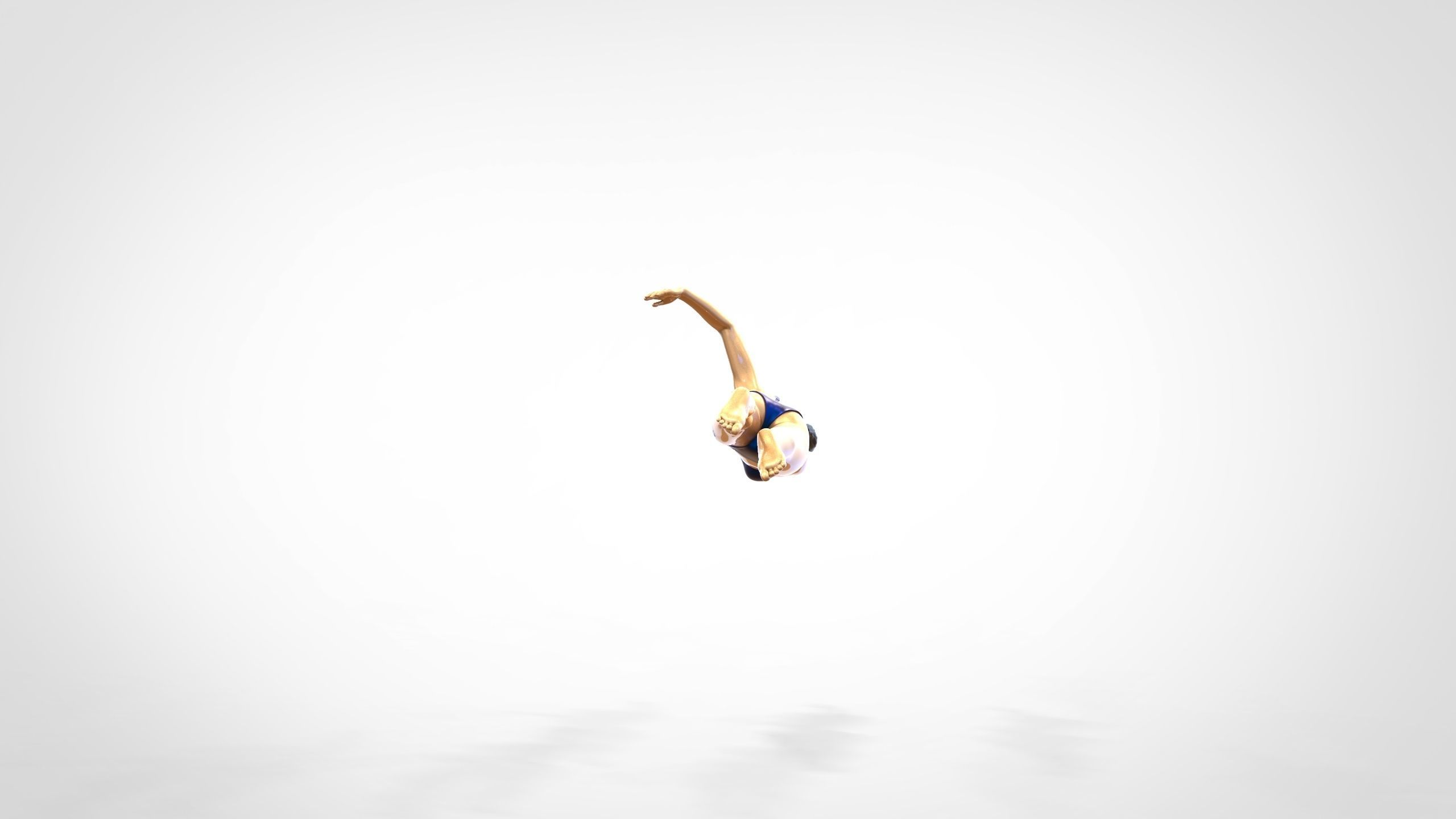 N2 swimmer do freestyle stroke 3D print model_10