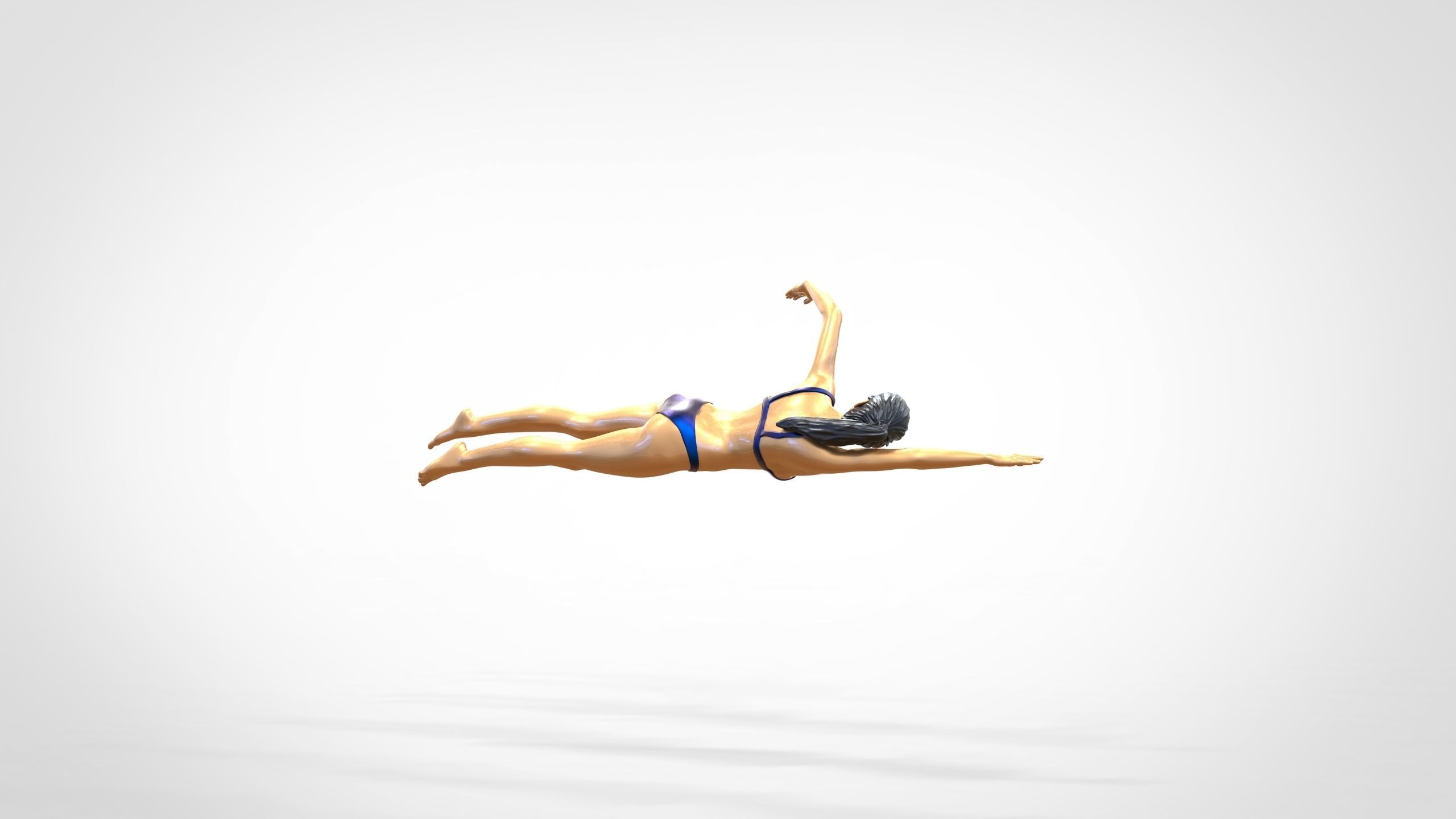 N2 swimmer do freestyle stroke 3D print model_4