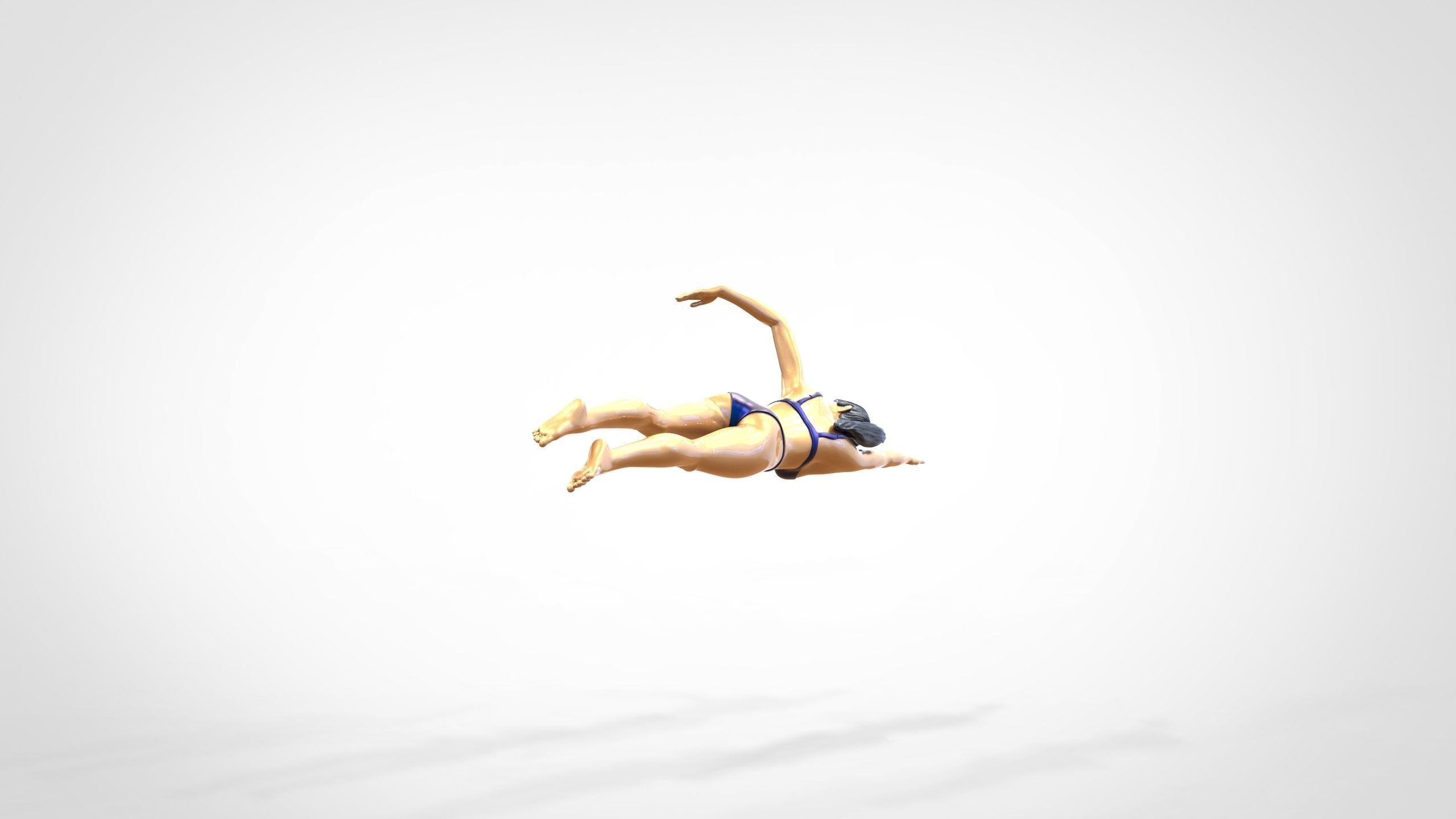 N2 swimmer do freestyle stroke 3D print model_8