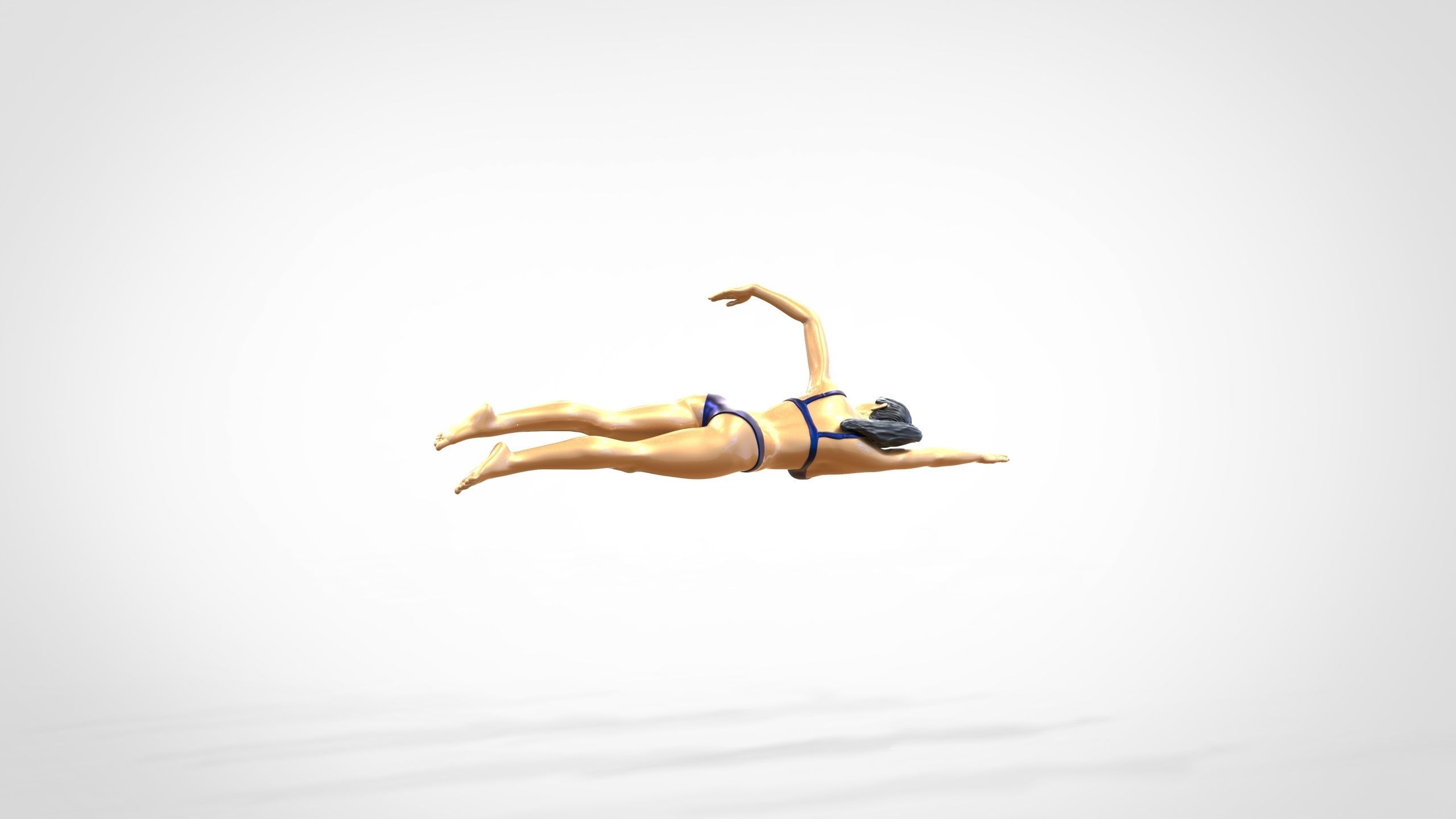 N2 swimmer do freestyle stroke 3D print model_7