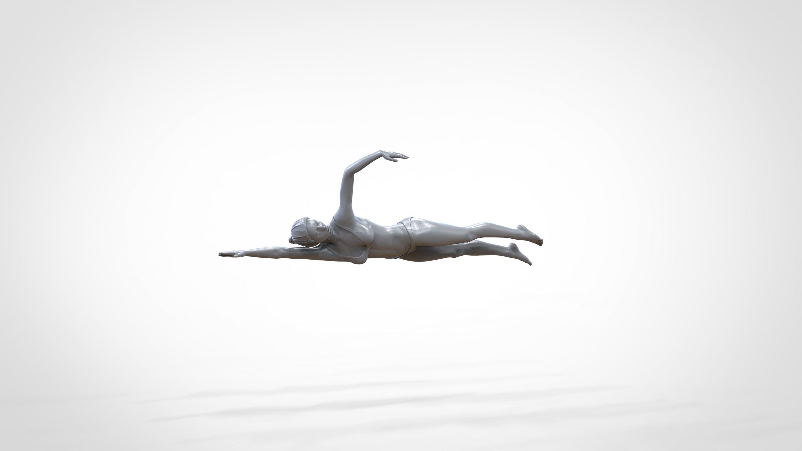 N2 swimmer do freestyle stroke 3D print model_36
