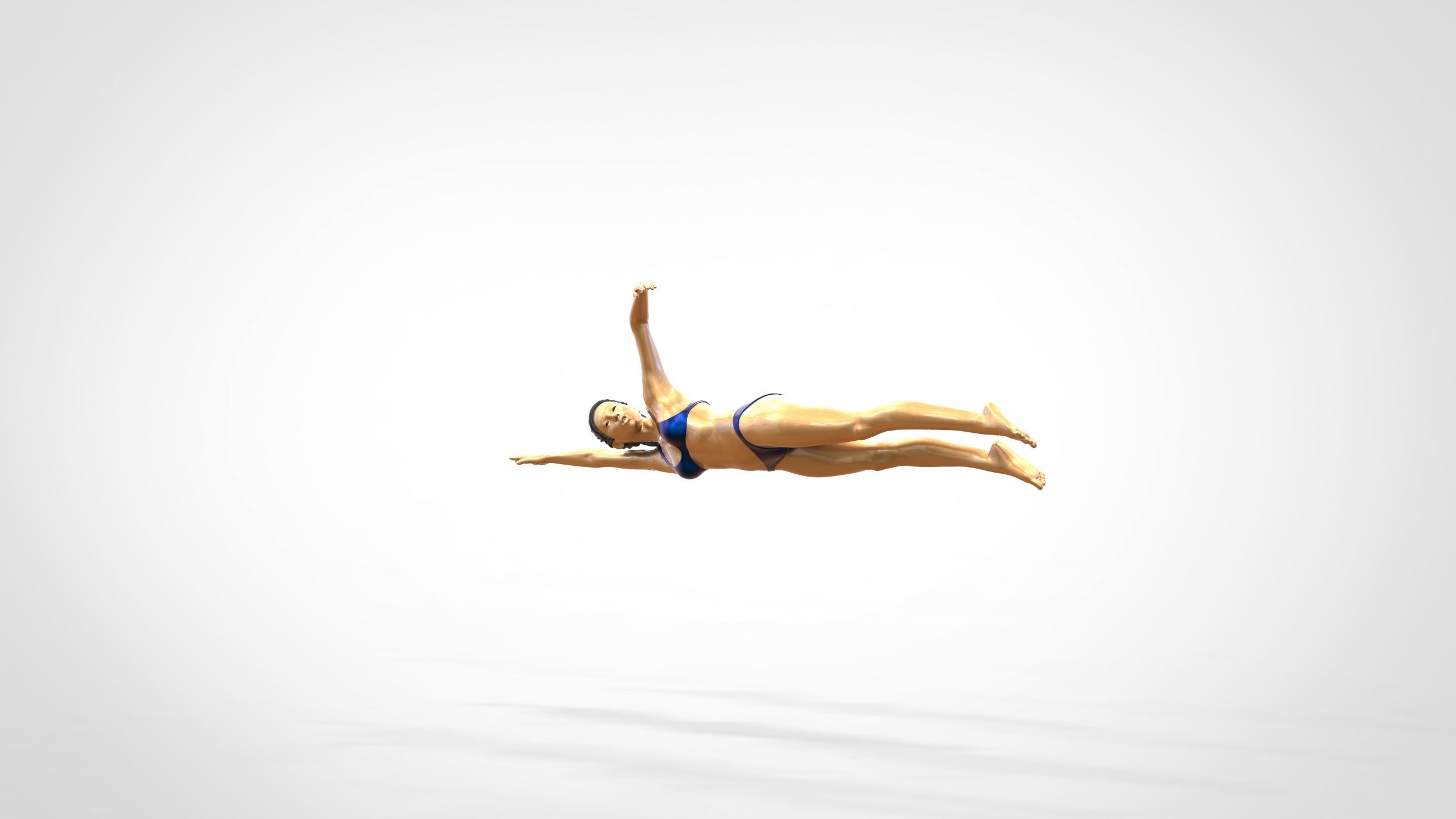 N2 swimmer do freestyle stroke 3D print model_13