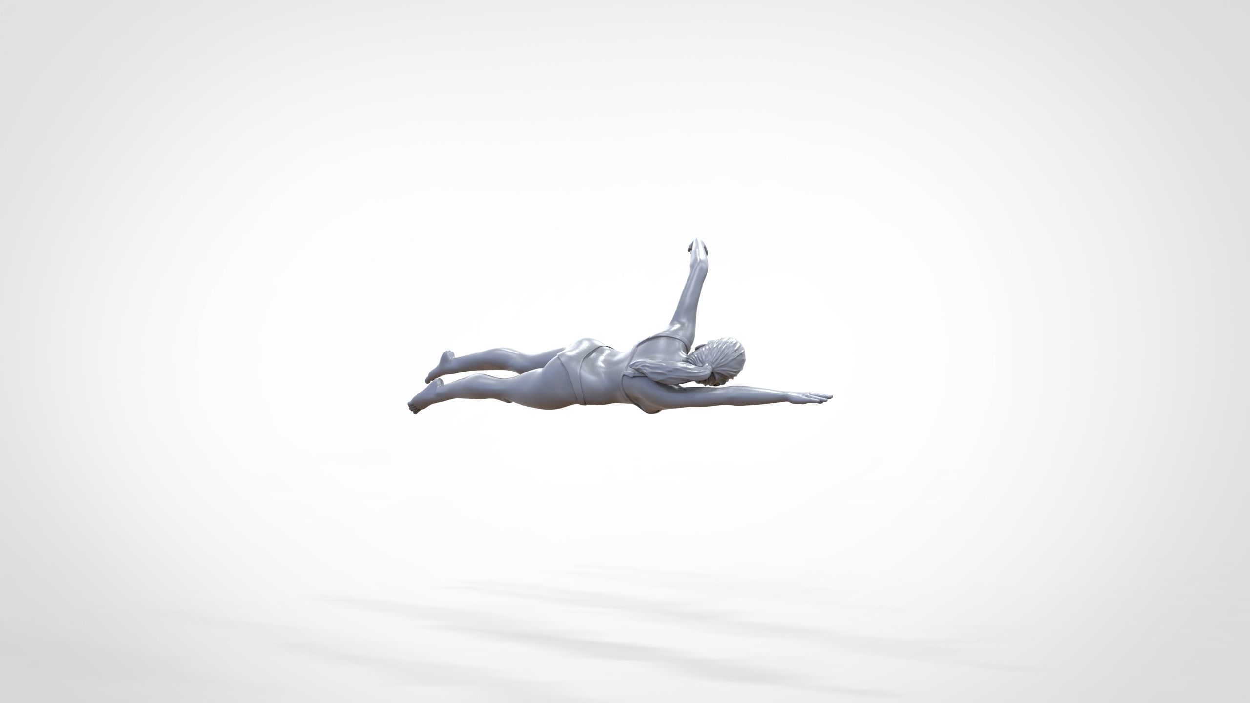 N2 swimmer do freestyle stroke 3D print model_28