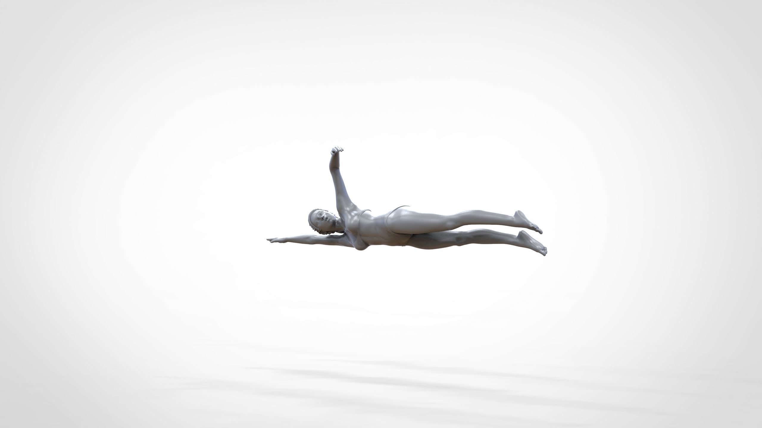 N2 swimmer do freestyle stroke 3D print model_33