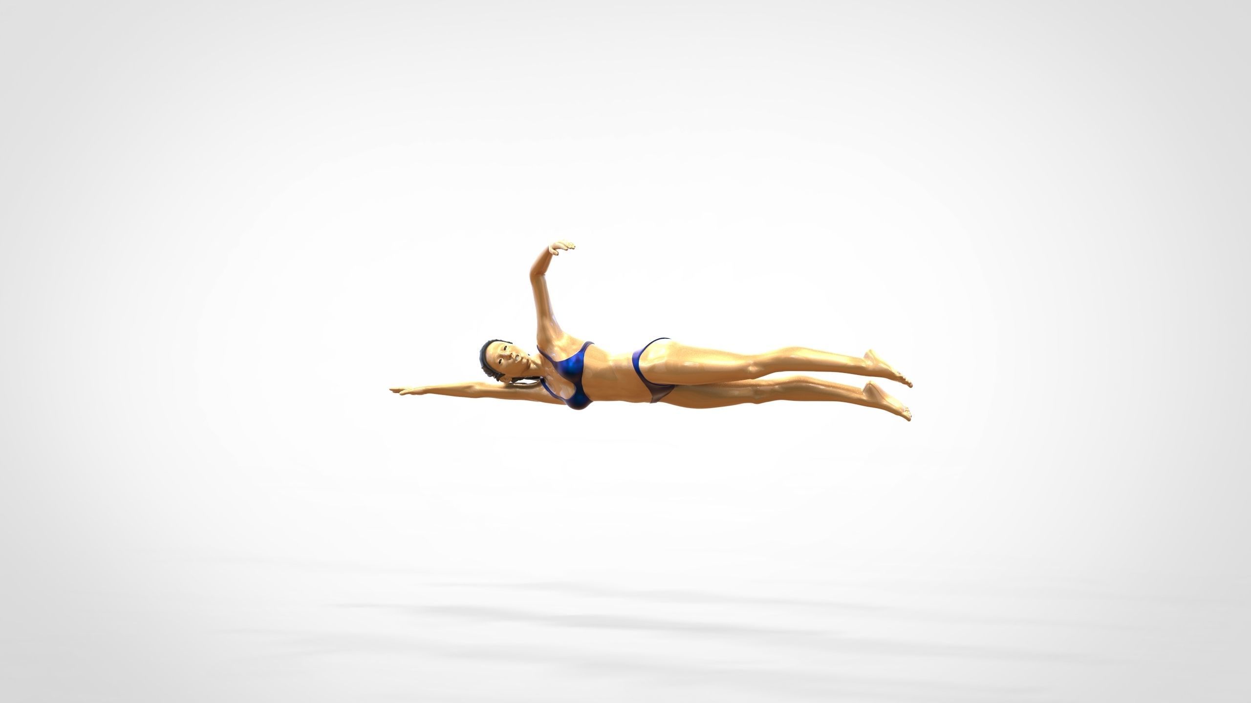 N2 swimmer do freestyle stroke 3D print model_14