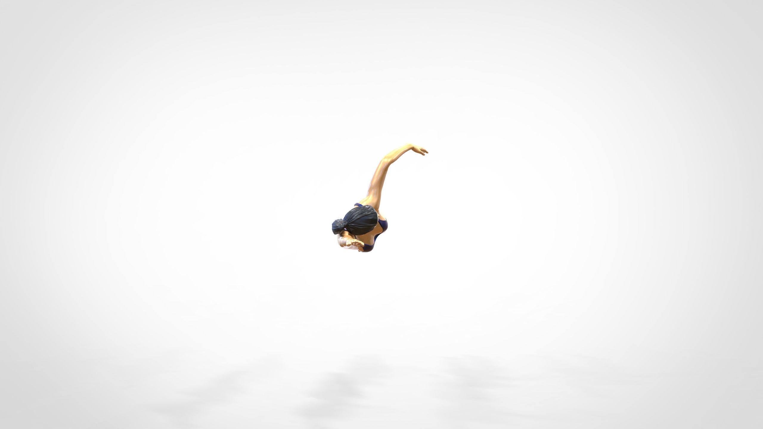 N2 swimmer do freestyle stroke 3D print model_17