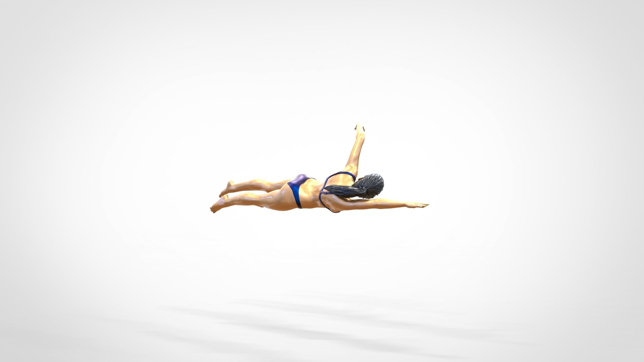 N2 swimmer do freestyle stroke 3D print model_19