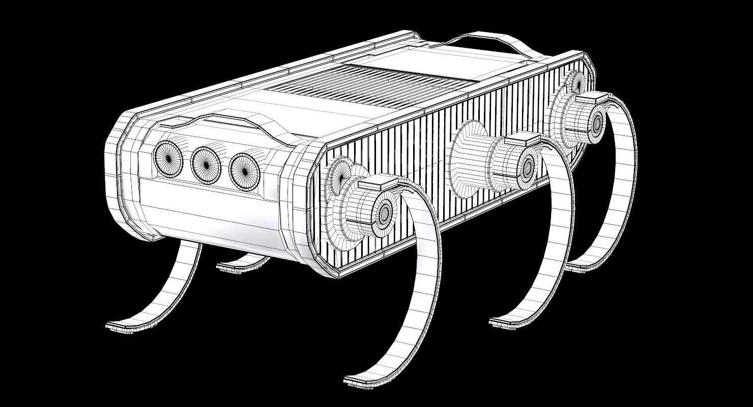 RHex Robot Boston Dynamics Low-poly 3D model_16