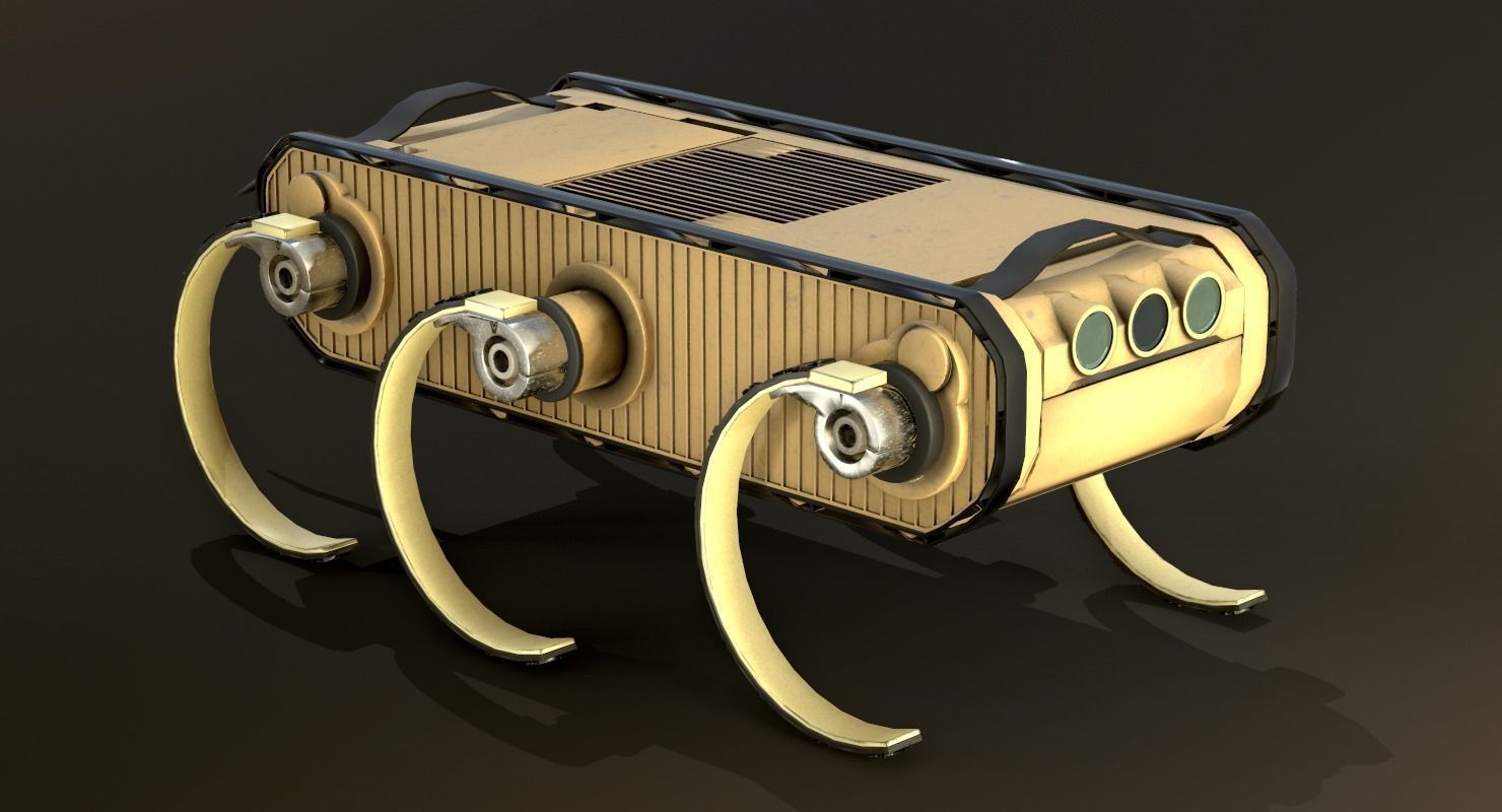 RHex Robot Boston Dynamics Low-poly 3D model_6