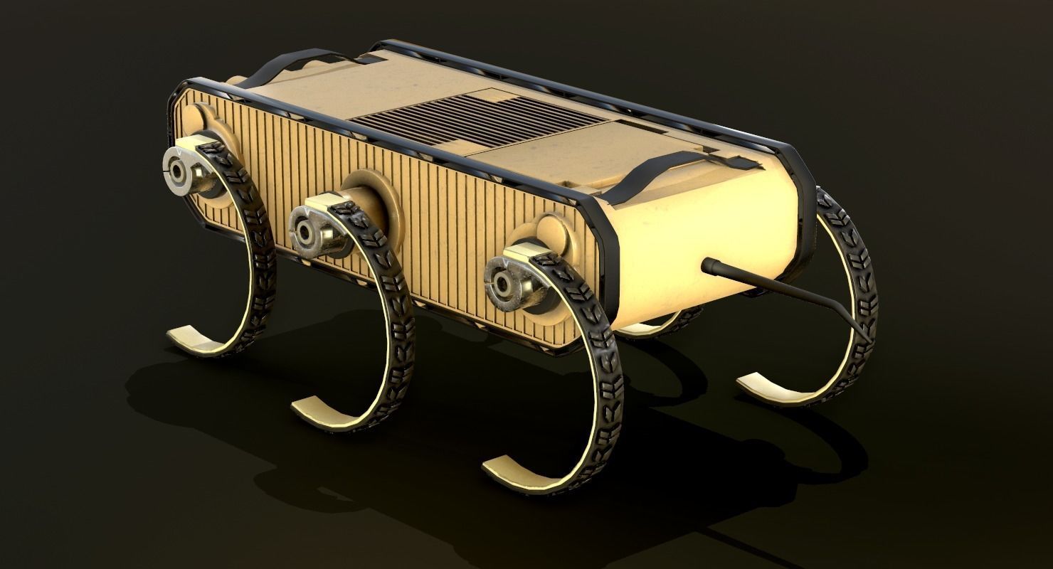 RHex Robot Boston Dynamics Low-poly 3D model_4