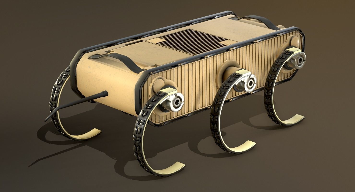 RHex Robot Boston Dynamics Low-poly 3D model_5