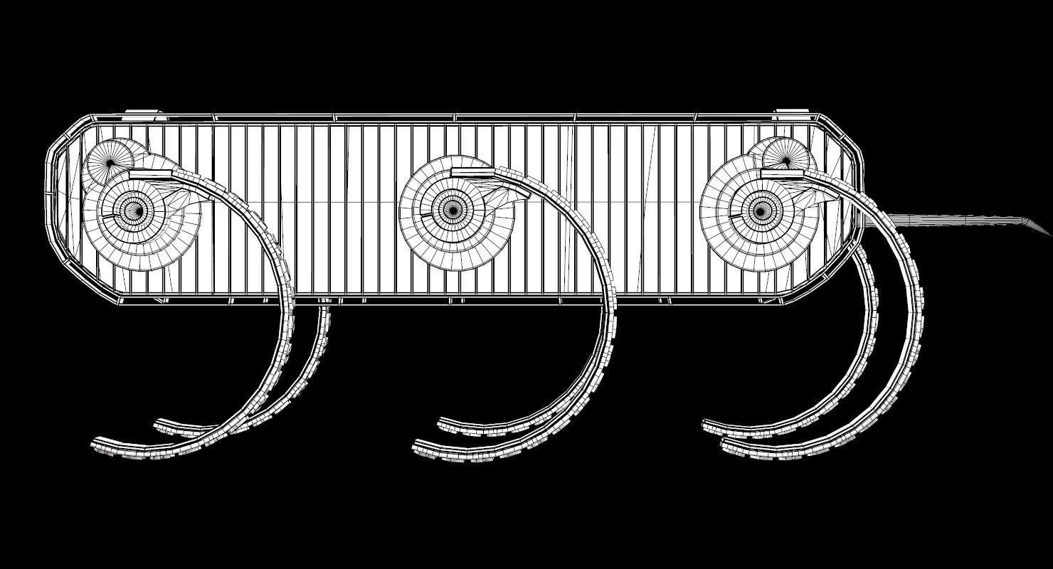 RHex Robot Boston Dynamics Low-poly 3D model_20