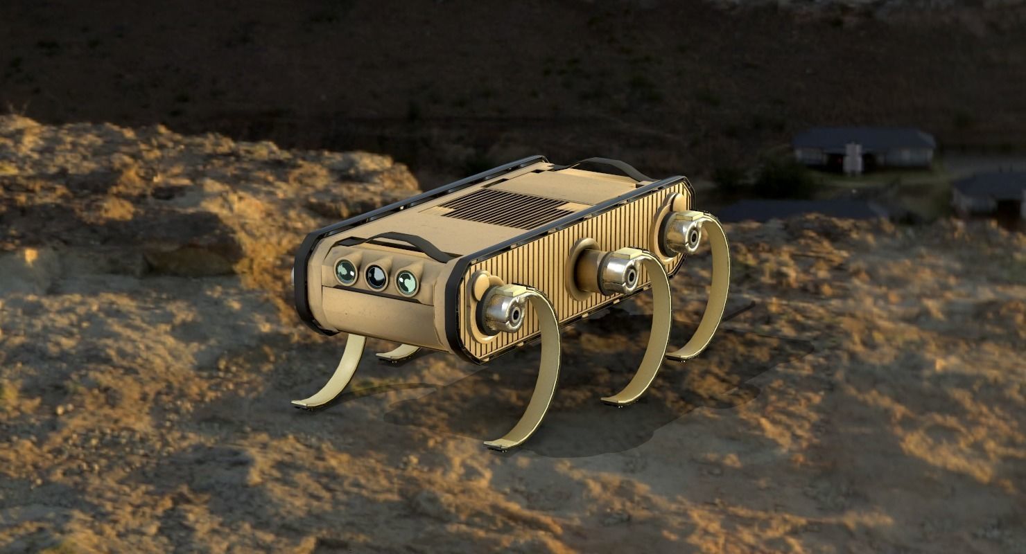 RHex Robot Boston Dynamics Low-poly 3D model_1