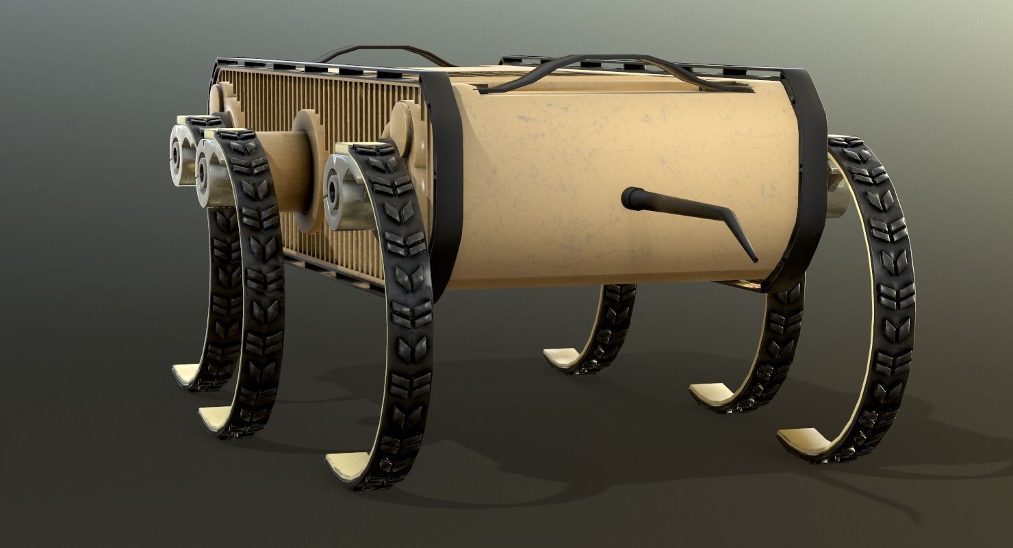 RHex Robot Boston Dynamics Low-poly 3D model_8