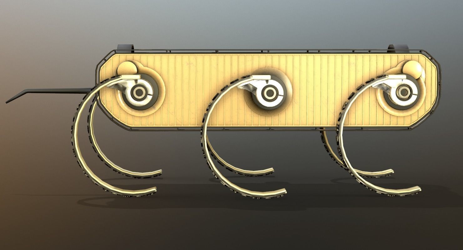 RHex Robot Boston Dynamics Low-poly 3D model_9