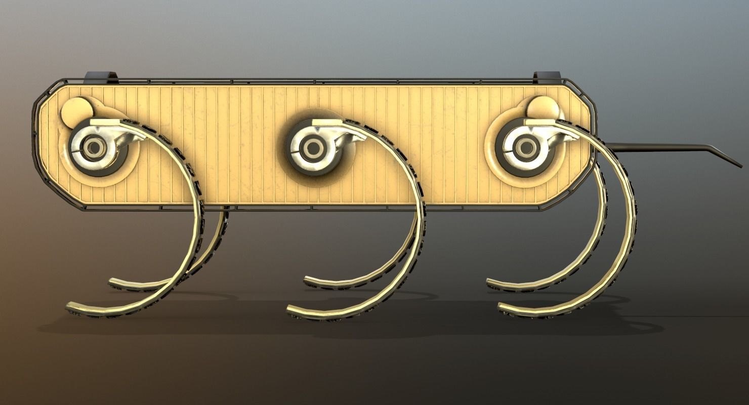 RHex Robot Boston Dynamics Low-poly 3D model_10