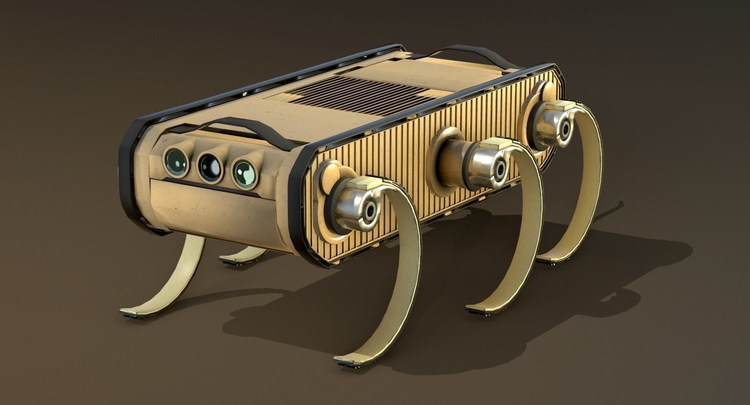 RHex Robot Boston Dynamics Low-poly 3D model_3