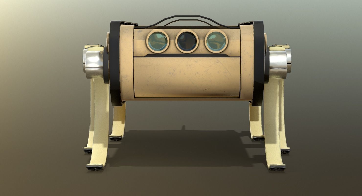 RHex Robot Boston Dynamics Low-poly 3D model_7