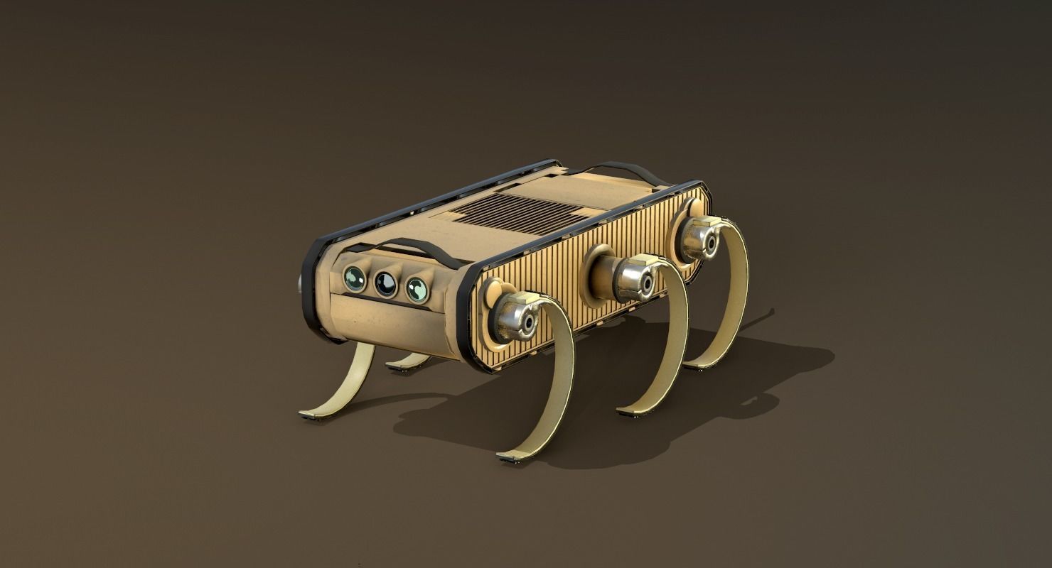 RHex Robot Boston Dynamics Low-poly 3D model_2