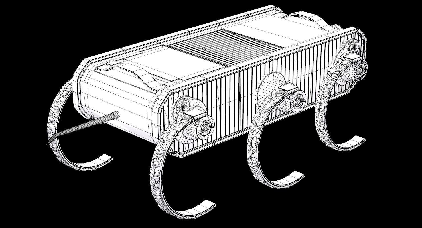 RHex Robot Boston Dynamics Low-poly 3D model_18