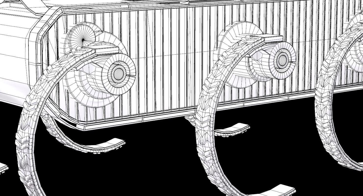 RHex Robot Boston Dynamics Low-poly 3D model_23