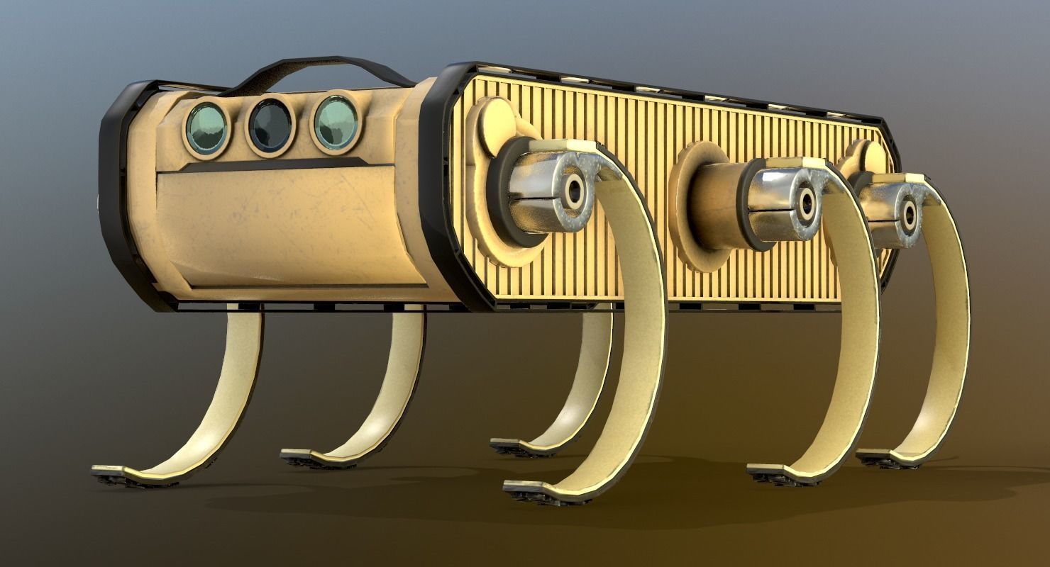 RHex Robot Boston Dynamics Low-poly 3D model_12