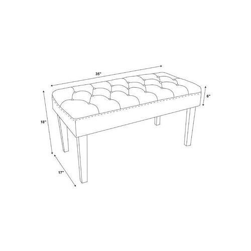 Wojciech Upholstered Bench 3D model 2