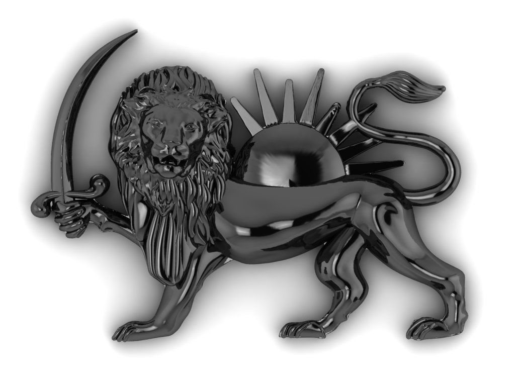 lion and sun 3D print model_2