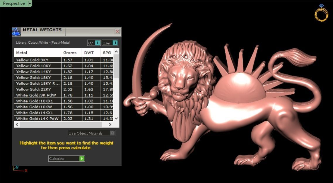 lion and sun 3D print model_11