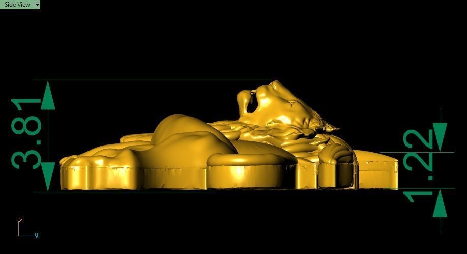 lion and sun 3D print model_14