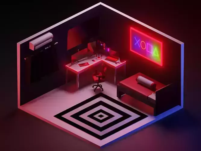 isometric room gaming