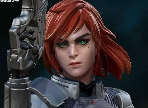 Female Shepard - Mass Effect  3D print model_0