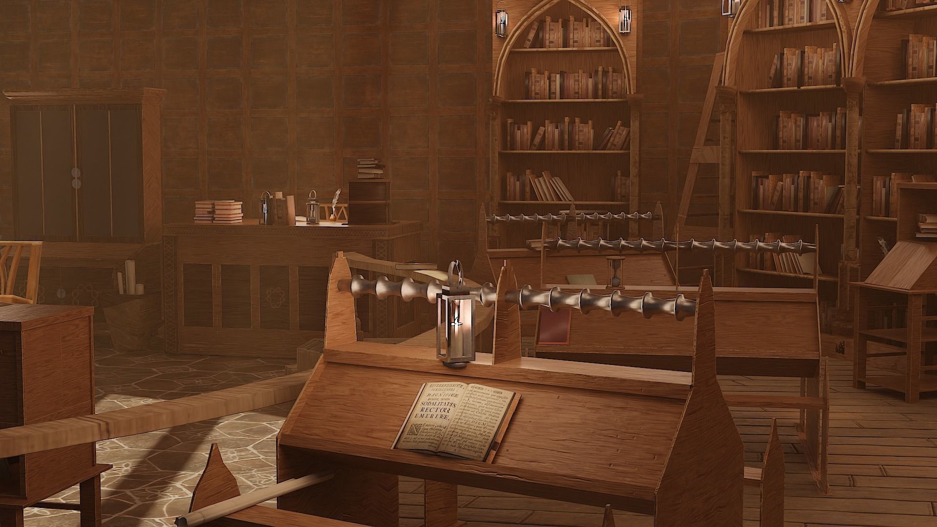 Medieval Library Model Pack Tortilla Low-poly 3D model_7