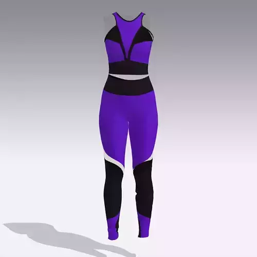 TIGHT BLACK PURPLE BLOUSE