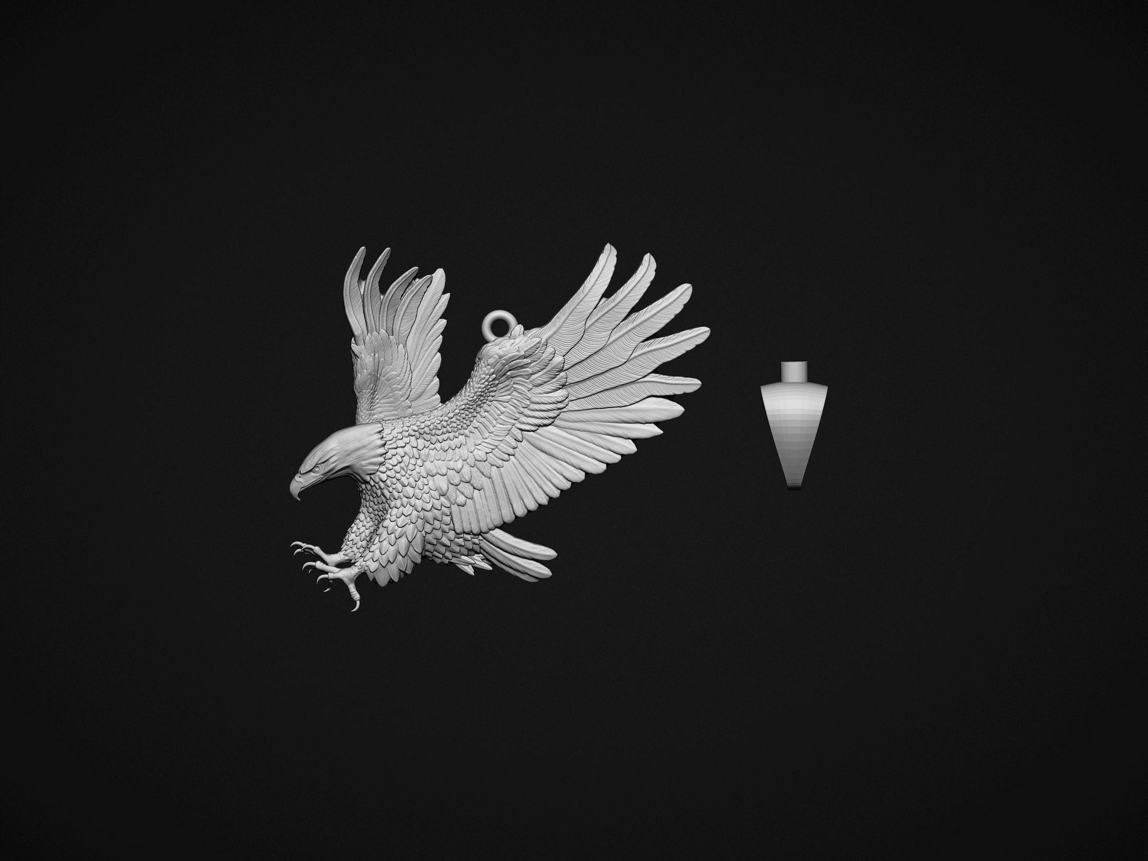 Eagle Pendant 3D print model_2
