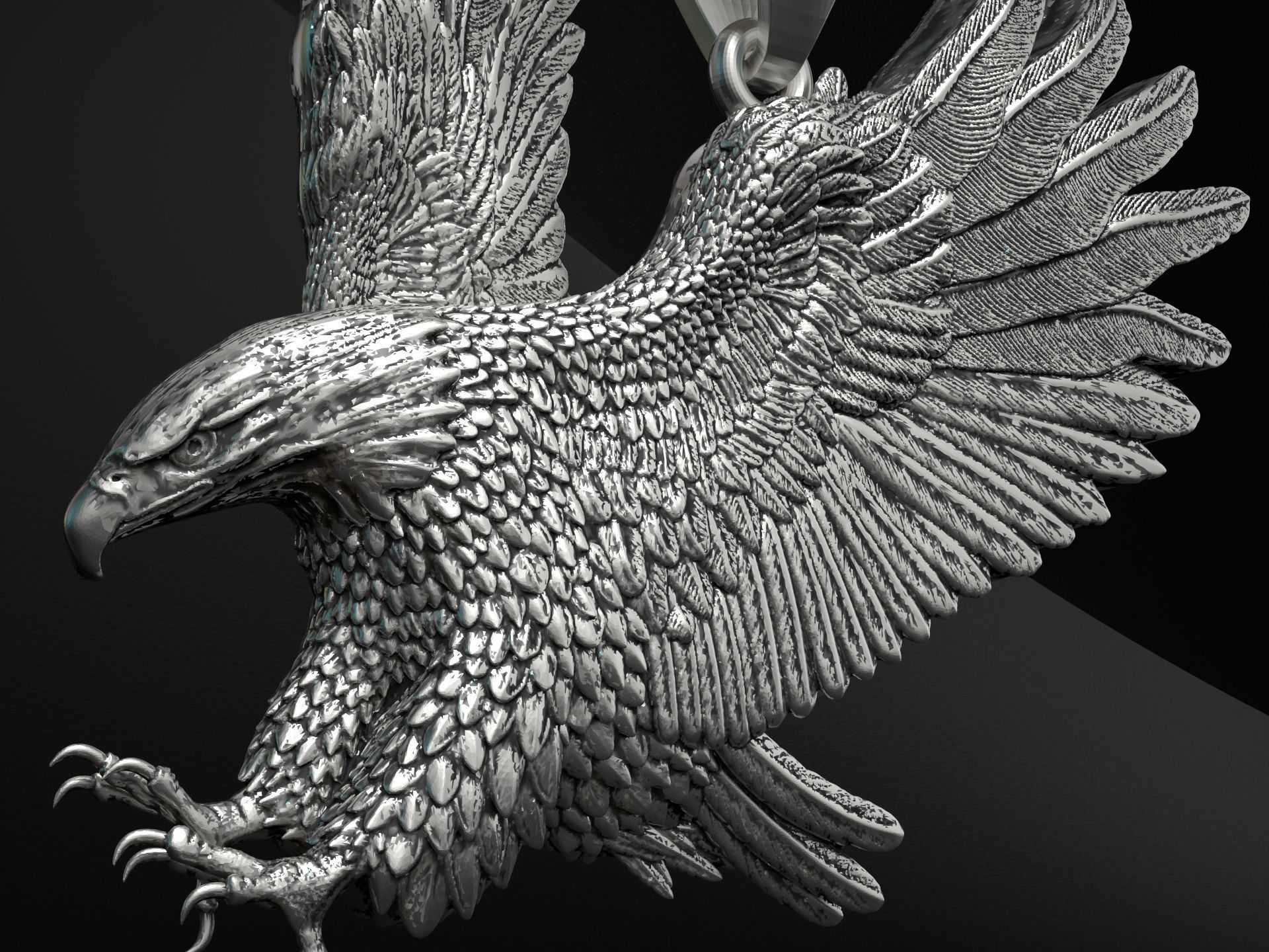 Eagle Pendant 3D print model_1