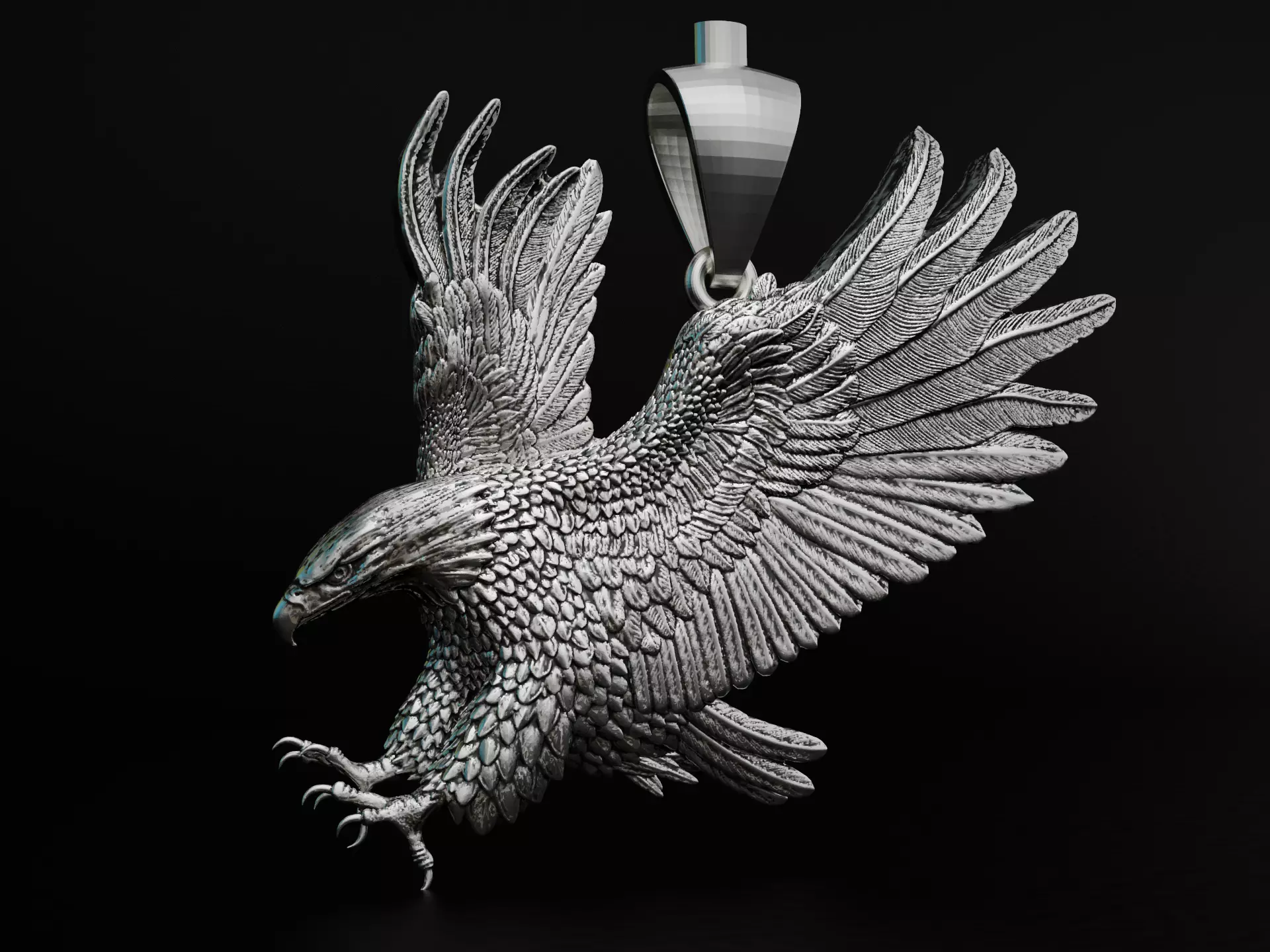 Eagle Pendant 3D print model_0
