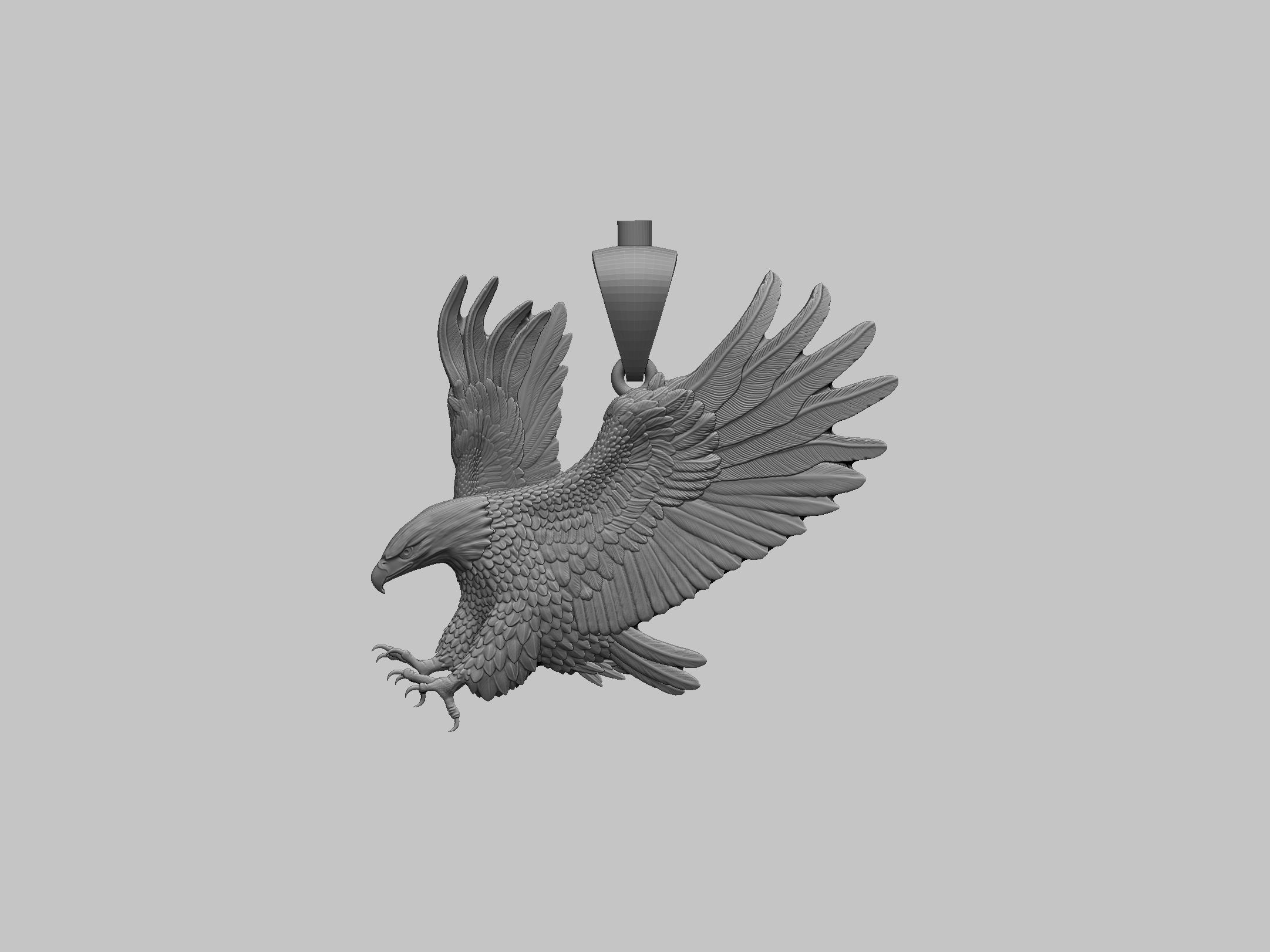 Eagle Pendant 3D print model_10