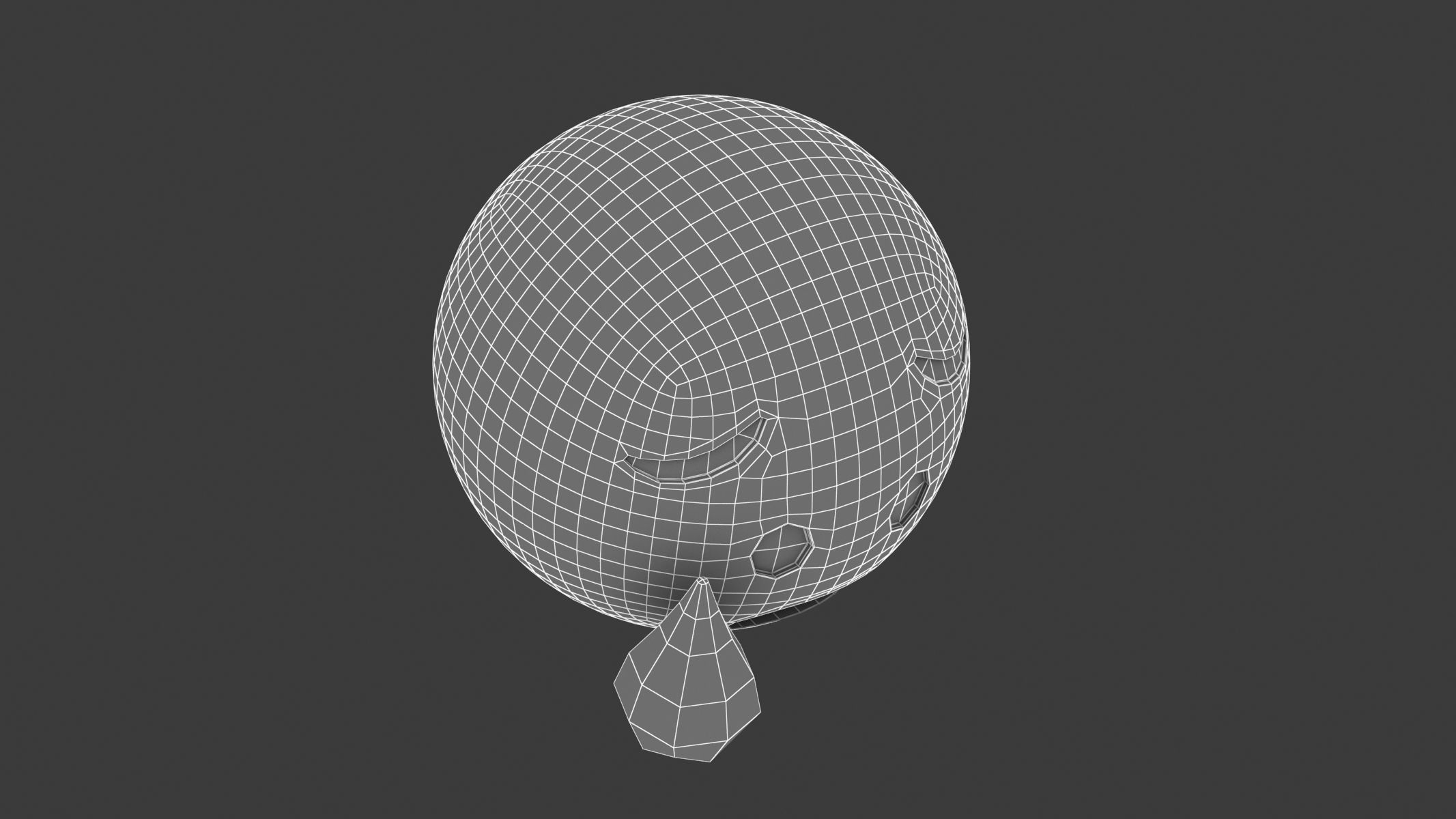 Apple Anxious Face with Sweat 3D model_9