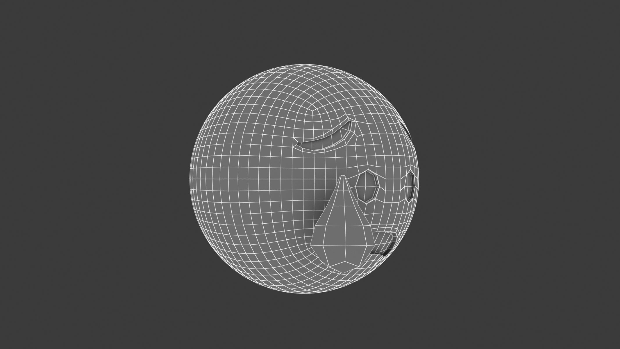 Apple Anxious Face with Sweat 3D model_6