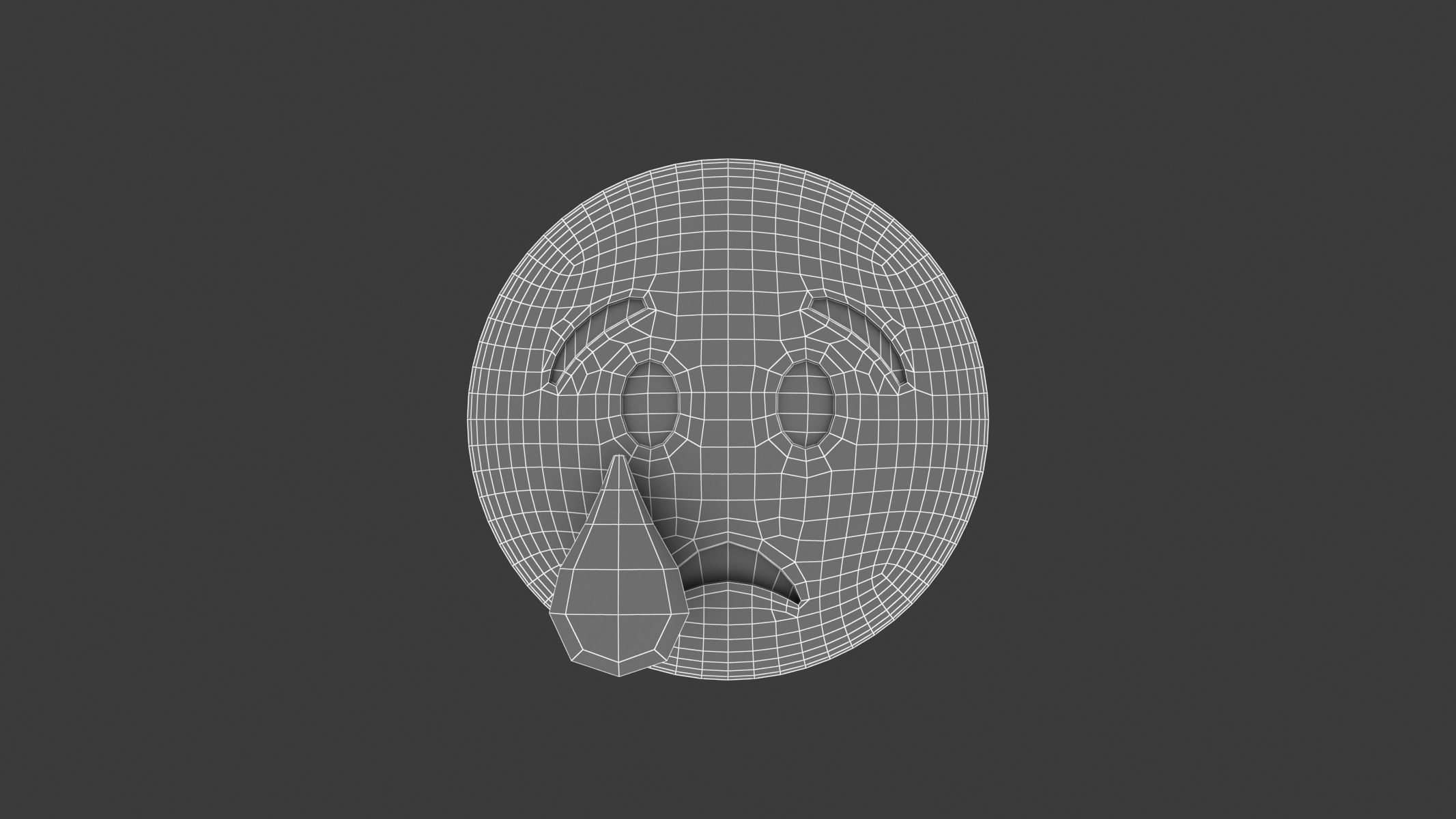 Apple Crying Face 3D model_5